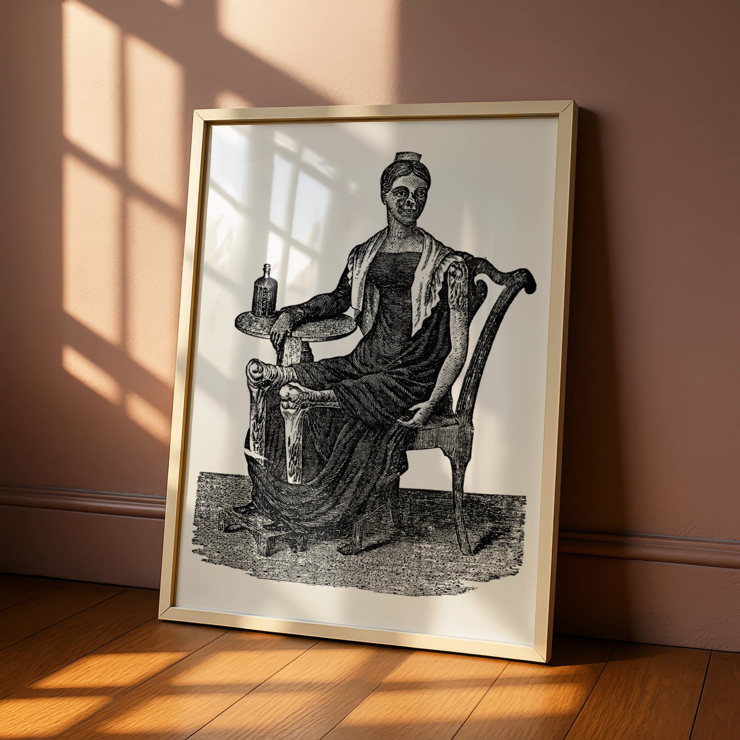 Halloween Gothic Skeleton Poster, Vintage Macabre Wall Art, Spooky Horror Print