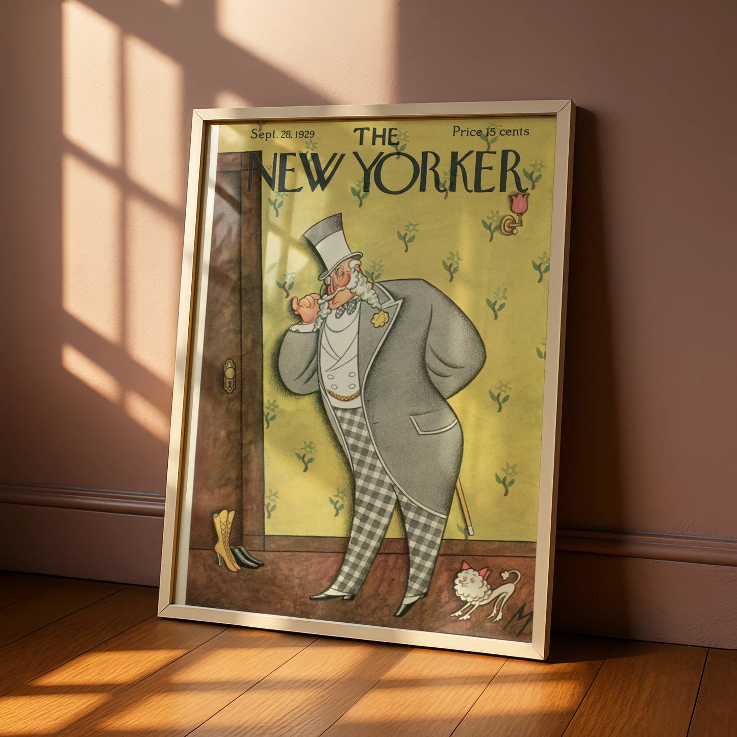 The New Yorker 1929 Cover Poster, Vintage Gentleman Top Hat Wall Art Print