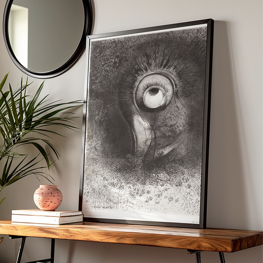 Odilon Redon Eye Halloween Art Print, Dark Surreal Gothic Horror Wall Poster