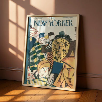 The New Yorker March 1927 Cover Art Poster, Vintage Art Deco Fashion Wall Print