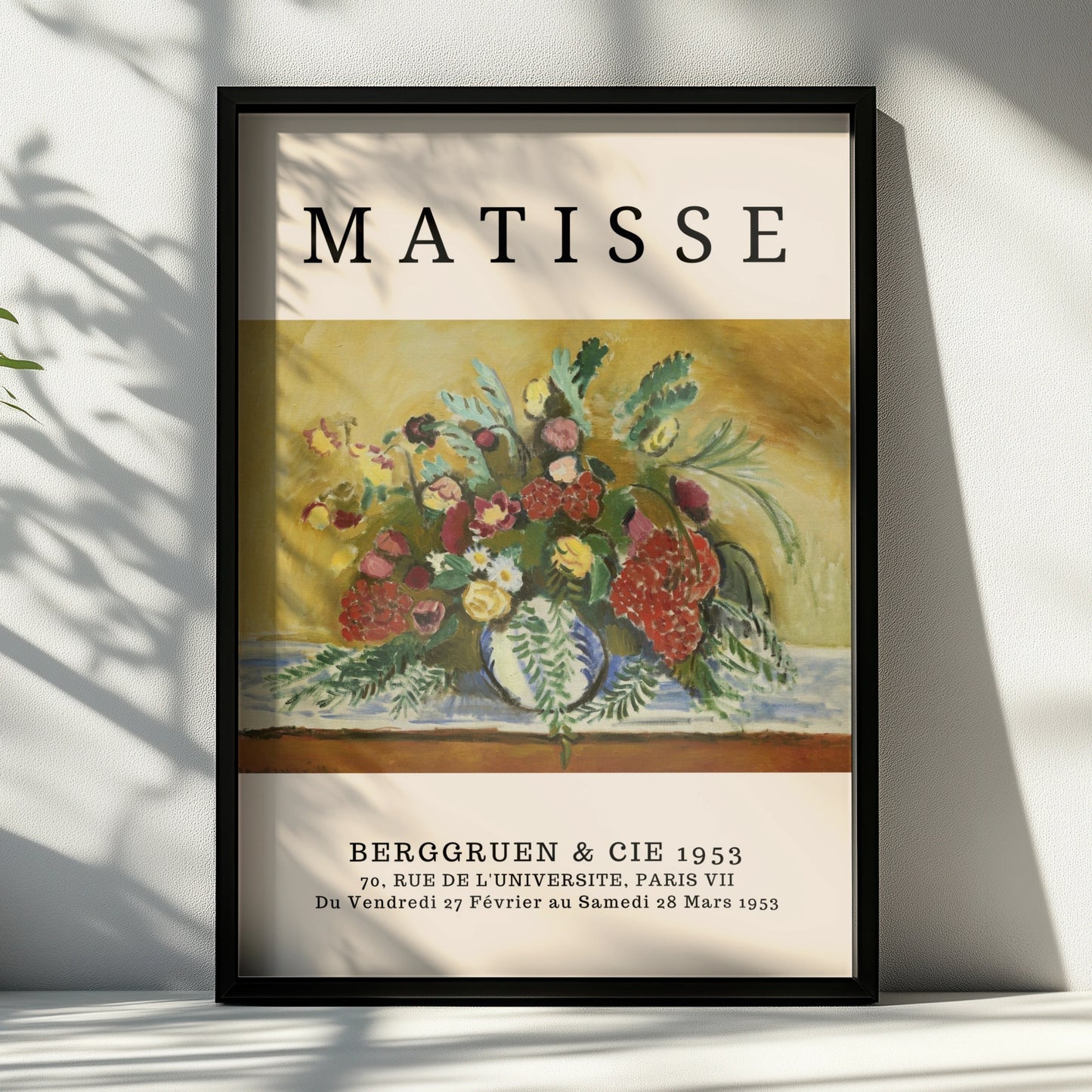 Vintage Floral Bouquet Wall Art Print, Colourful Botanical Modernist Poster – product image 6