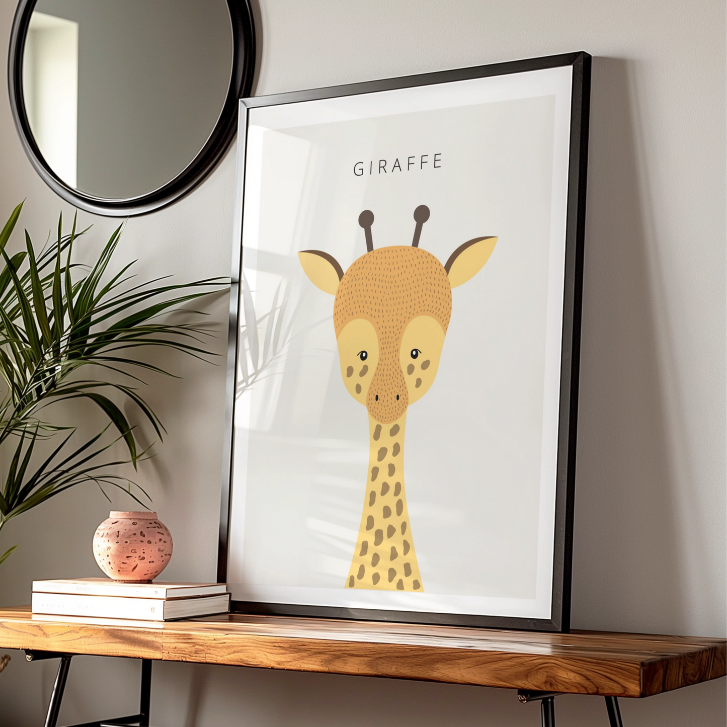 Giraffe Nursery Poster, Cute Animal Print, Kids Room Wall Art, Safari Decor