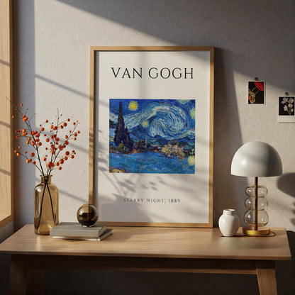 Van Gogh Starry Night Wall Art Print | Blue Swirling Sky Vintage Poster, Gallery Wall – product image 5