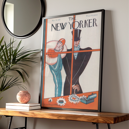 The New Yorker March 1926 Art Deco Cover Poster, Vintage 1920s Fashion Wall Art
