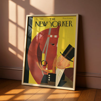 Vintage Horse Art Deco Poster, Vintage Editorial Wall Art wall art print