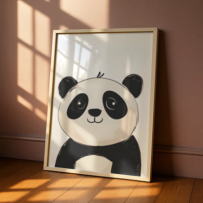 Panda Nursery Wall Art, Cute Panda Print, Baby Animal Poster, Kids Room Decor