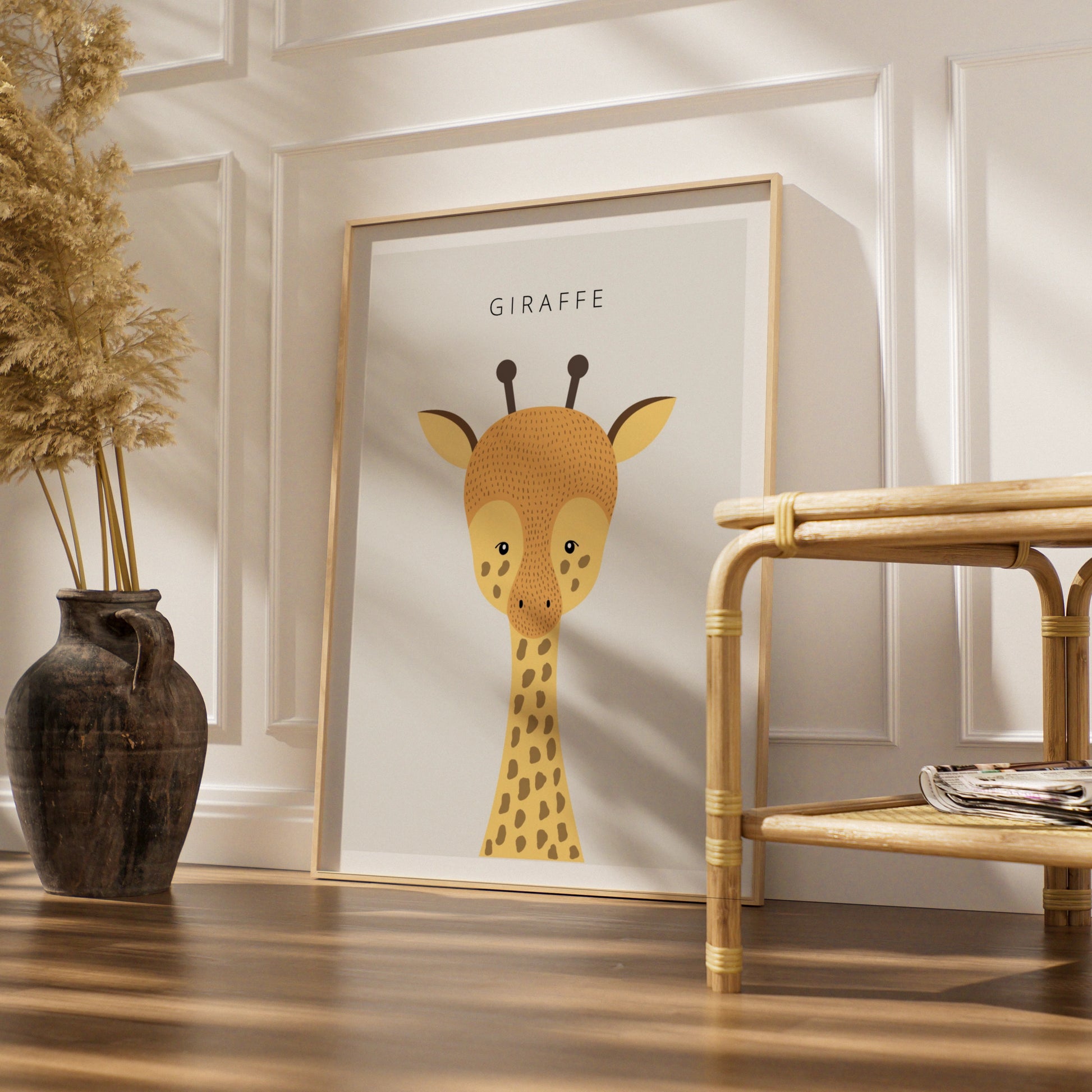 Giraffe Nursery Poster, Cute Animal Print, Kids Room Wall Art, Safari Decor
