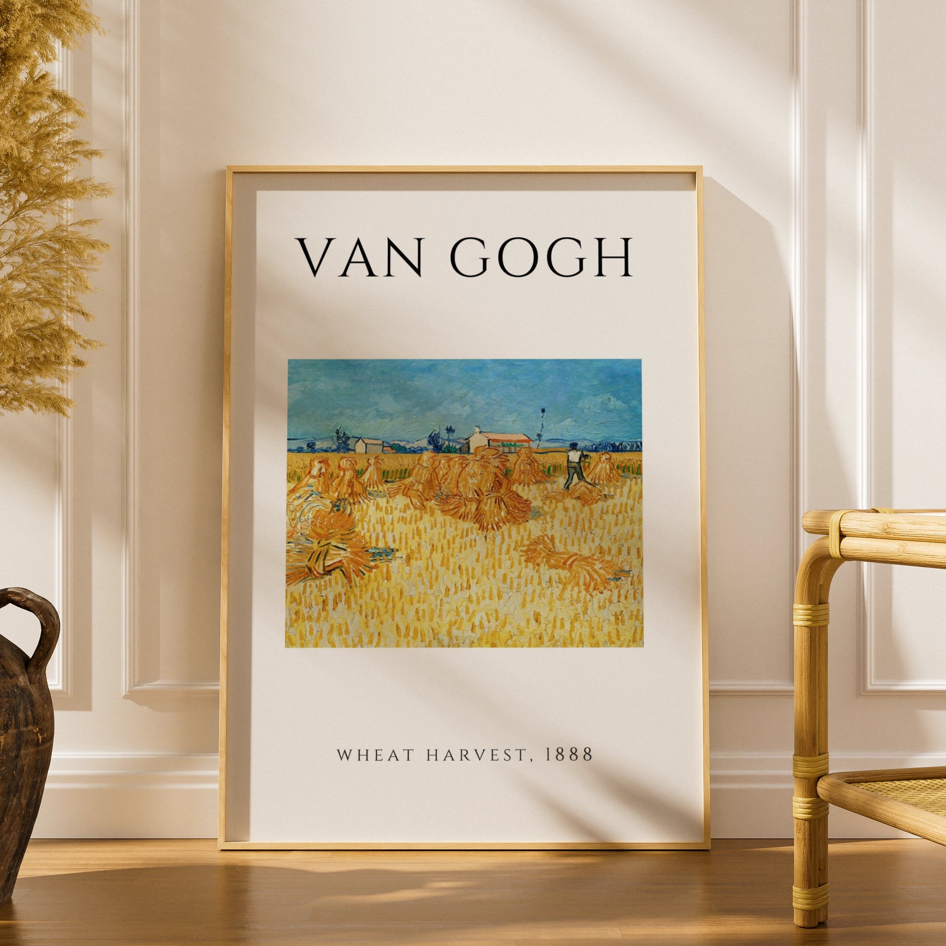 Van Gogh Wheat Harvest 1888 Wall Art Print | Vintage Golden Field Poster, Living Room – product image 1