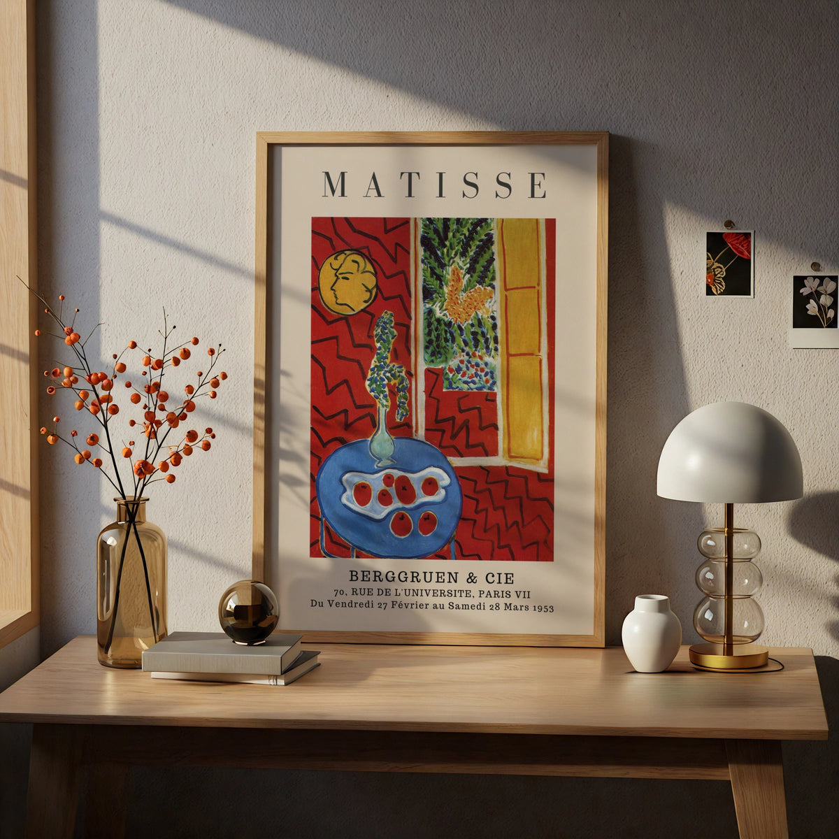 Red Interior Wall Art Print, Colourful Vintage Modernist Poster – product image 5