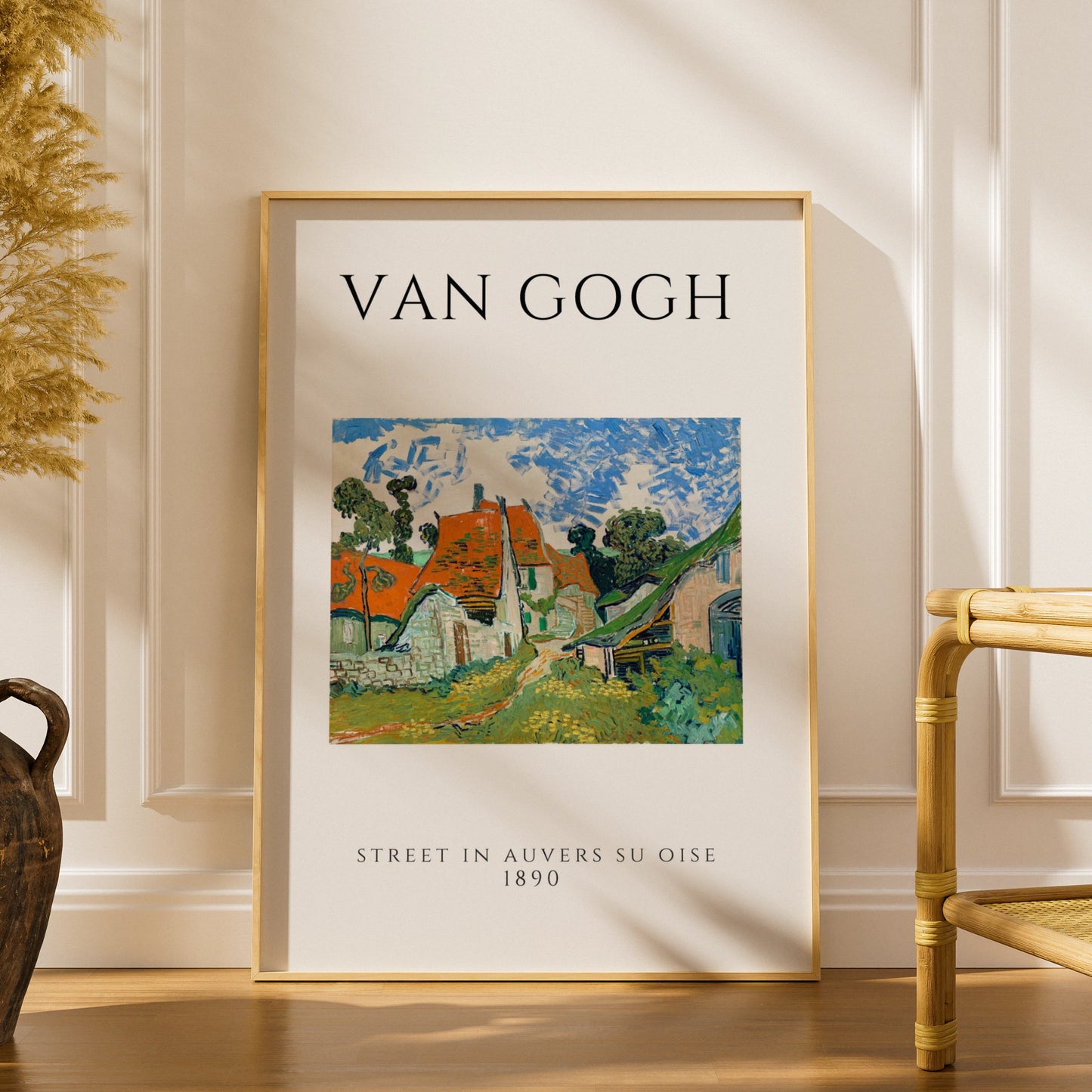 Van Gogh Street in Auvers Wall Art Print | Post-Impressionist Village Poster – A5 print