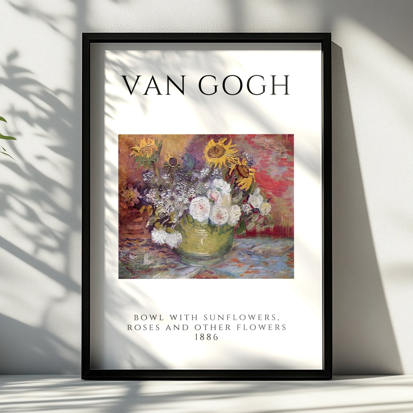 Van Gogh Floral Wall Art Print | Sunflowers Roses Bowl 1886 Vintage Poster, Gallery – product image 6
