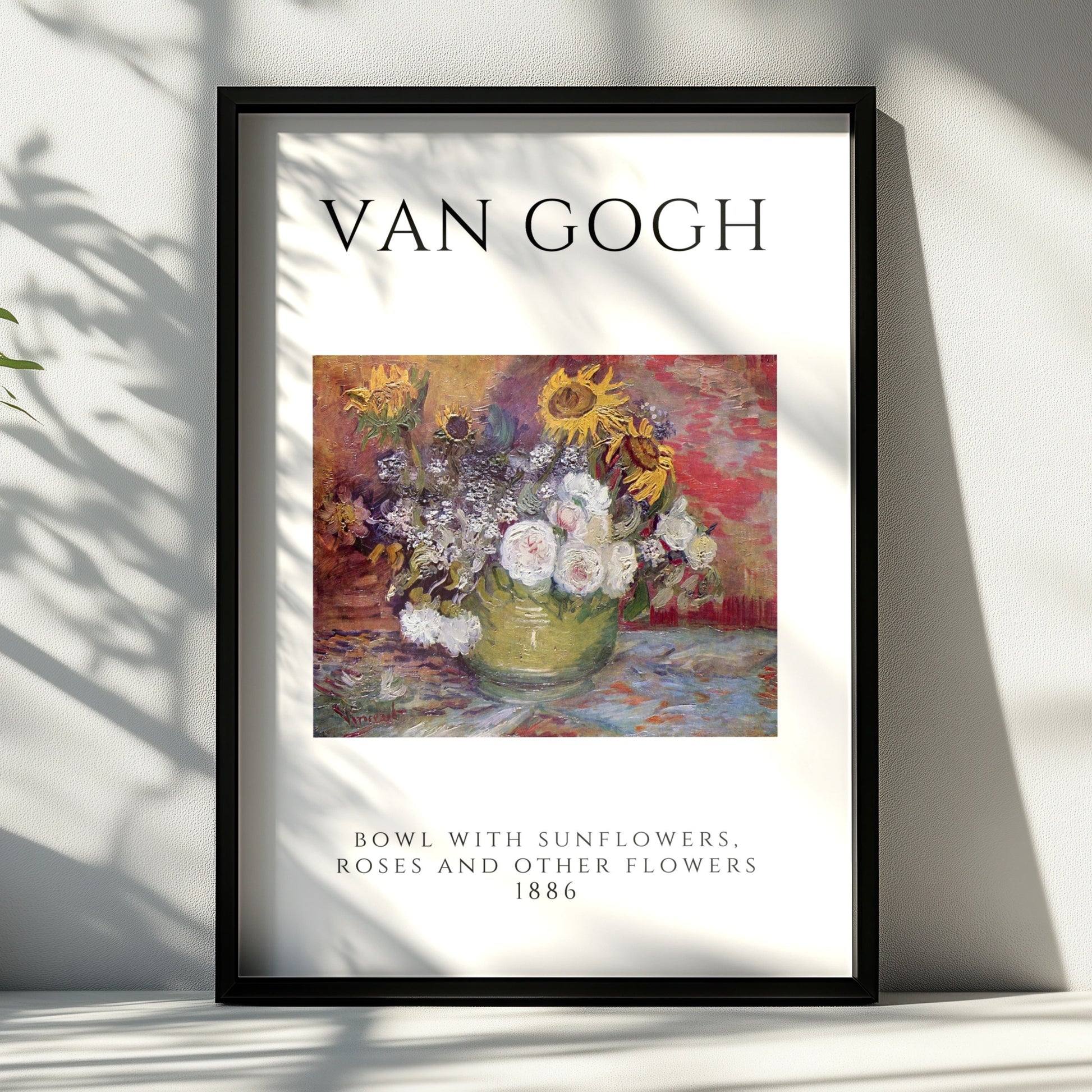 Van Gogh Floral Wall Art Print | Sunflowers Roses Bowl 1886 Vintage Poster, Gallery – product image 6