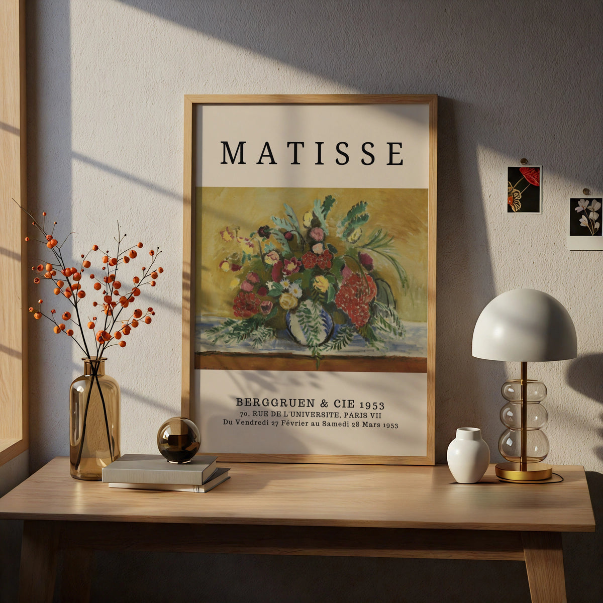 Vintage Floral Bouquet Wall Art Print, Colourful Botanical Modernist Poster – product image 5