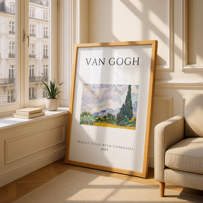 Van Gogh Wheat Field with Cypresses Wall Art Print | Vintage Landscape Poster, Living Room – product image 4