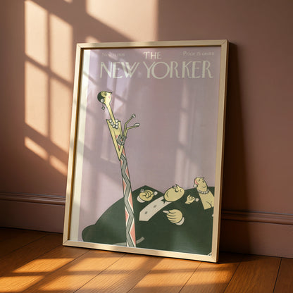 The New Yorker 1926 Art Deco Cover Poster, Vintage Jazz Age Wall Art Print