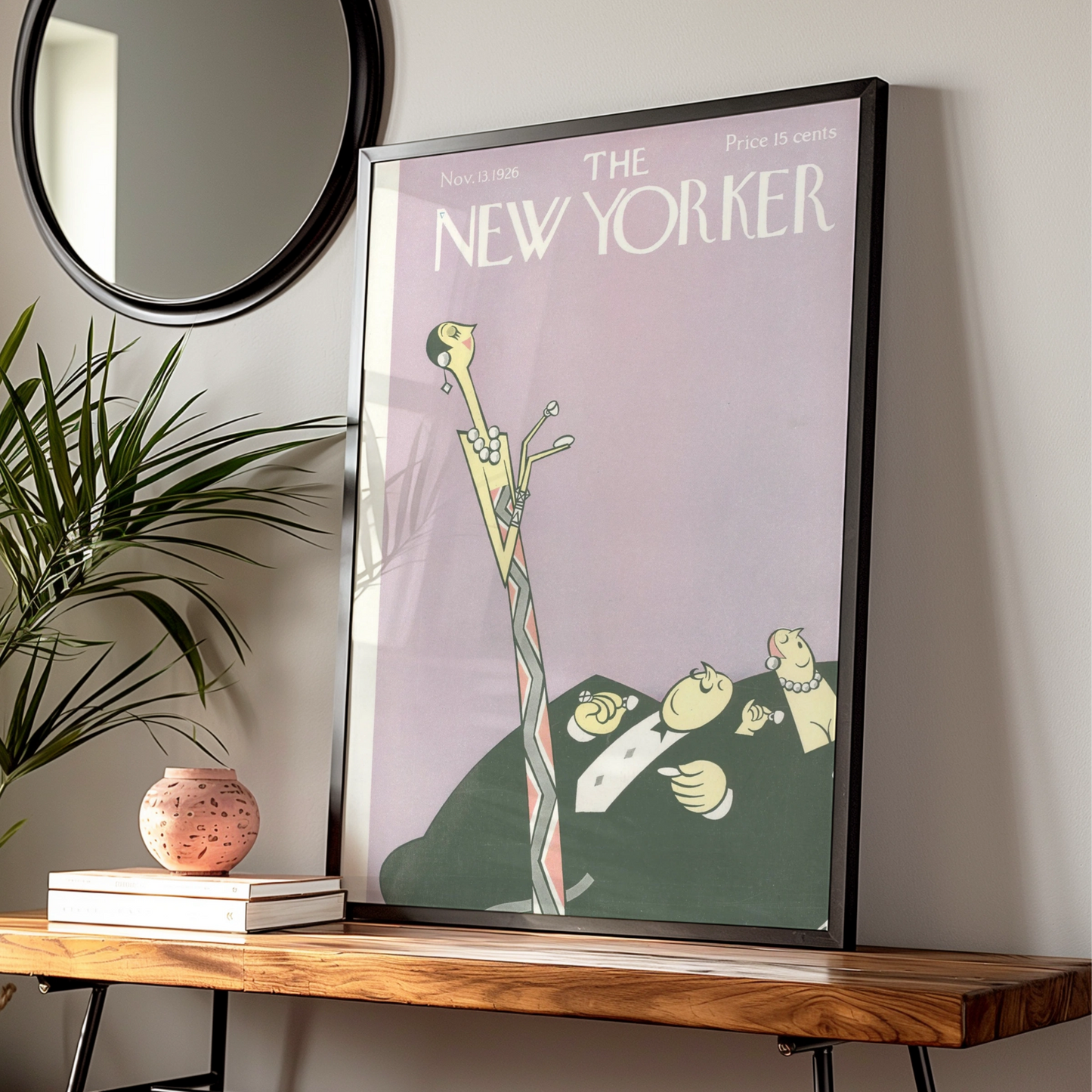 The New Yorker 1926 Art Deco Cover Poster, Vintage Jazz Age Wall Art Print