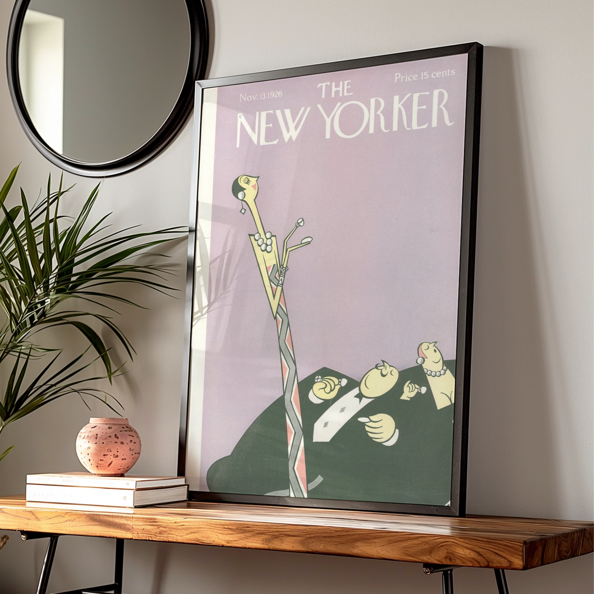 The New Yorker 1926 Art Deco Cover Poster, Vintage Jazz Age Wall Art Print
