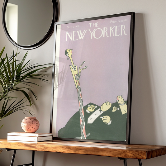 The New Yorker 1926 Art Deco Cover Poster, Vintage Jazz Age Wall Art Print