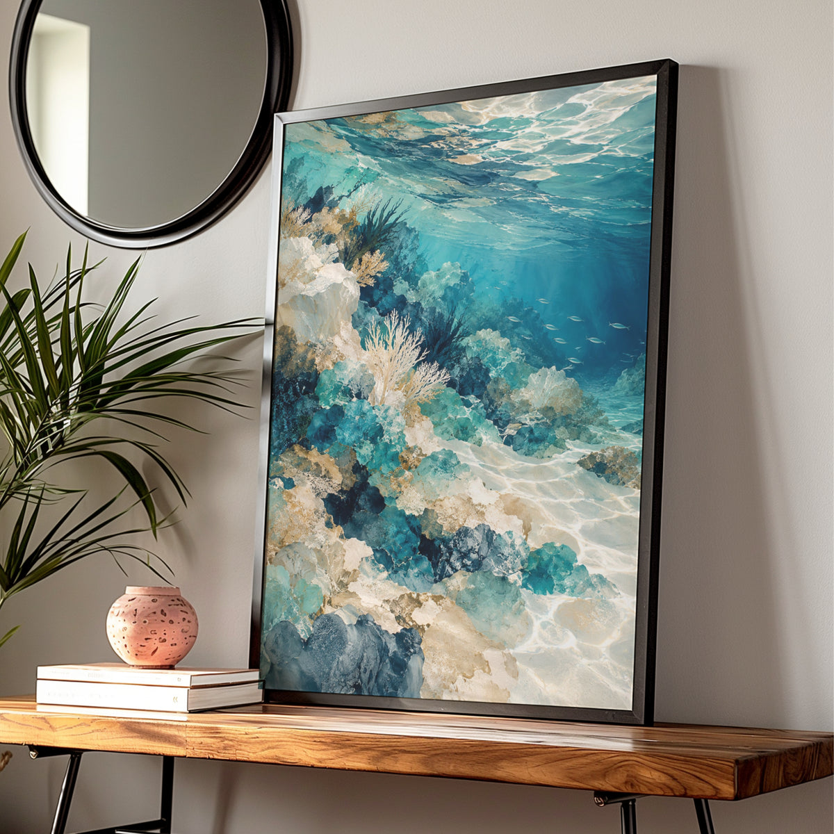 Coral Reef Australian Wall Art, Ocean Underwater Print, Coastal Sea Life Poster — Digital Download