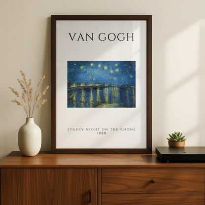 Van Gogh Starry Night on the Rhone Wall Art Print | Blue Vintage Poster, Living Room – product image 2