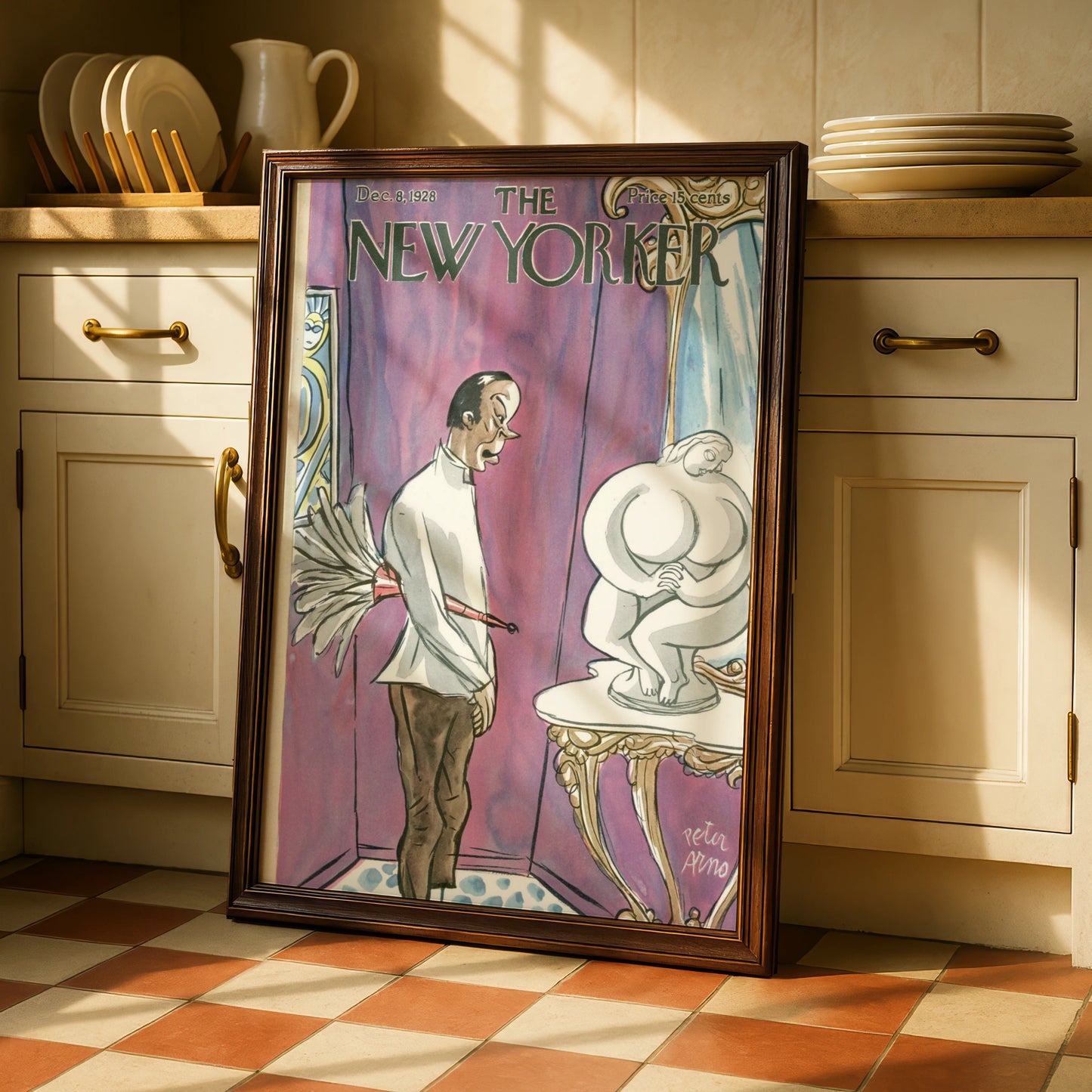 The New Yorker December 1928 Cover Art Poster, Peter Arno Vintage Wall Print