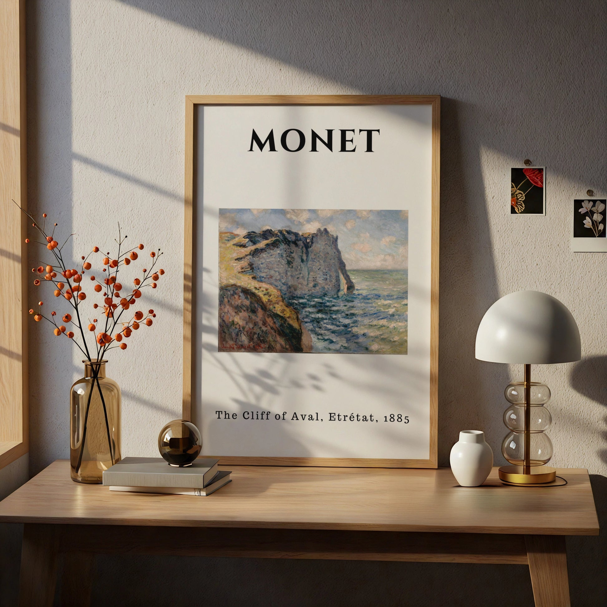 Monet Cliff of Aval Etretat Wall Art Print | Impressionist Coastal Poster, Living Room – product image 5