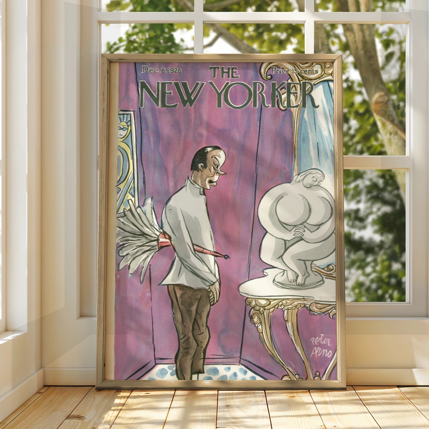 The New Yorker December 1928 Cover Art Poster, Peter Arno Vintage Wall Print