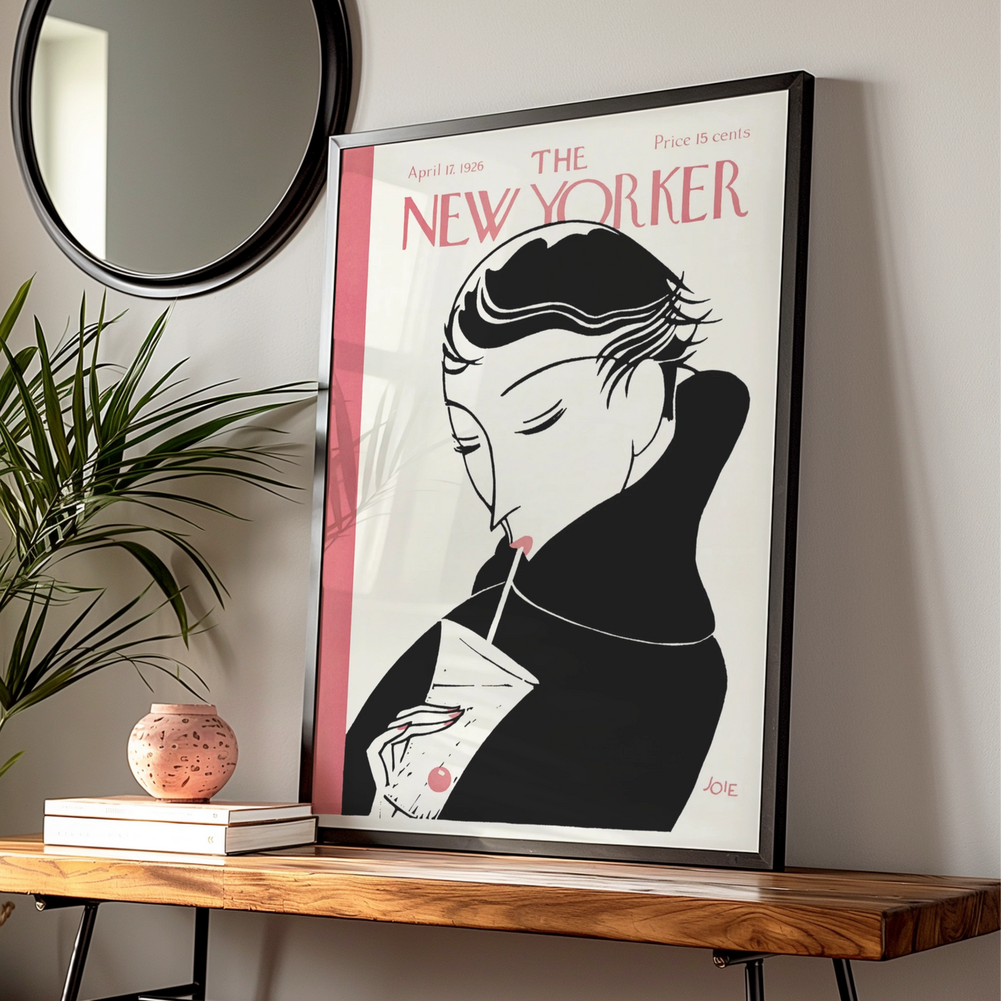 New Yorker April 1926 Cover Poster, Art Deco Woman, Vintage Magazine Wall Art