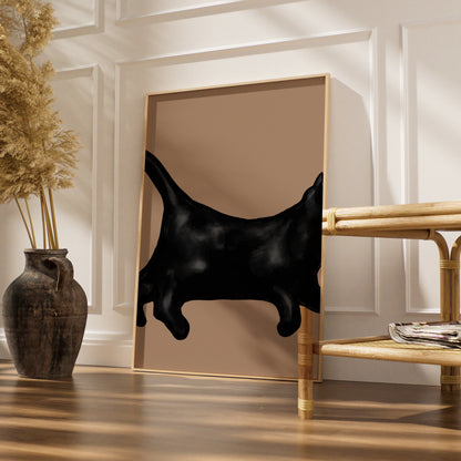 Halloween Black Cat Poster, Spooky Cat Wall Art, Witch Cat Print, Creepy Cat Decor