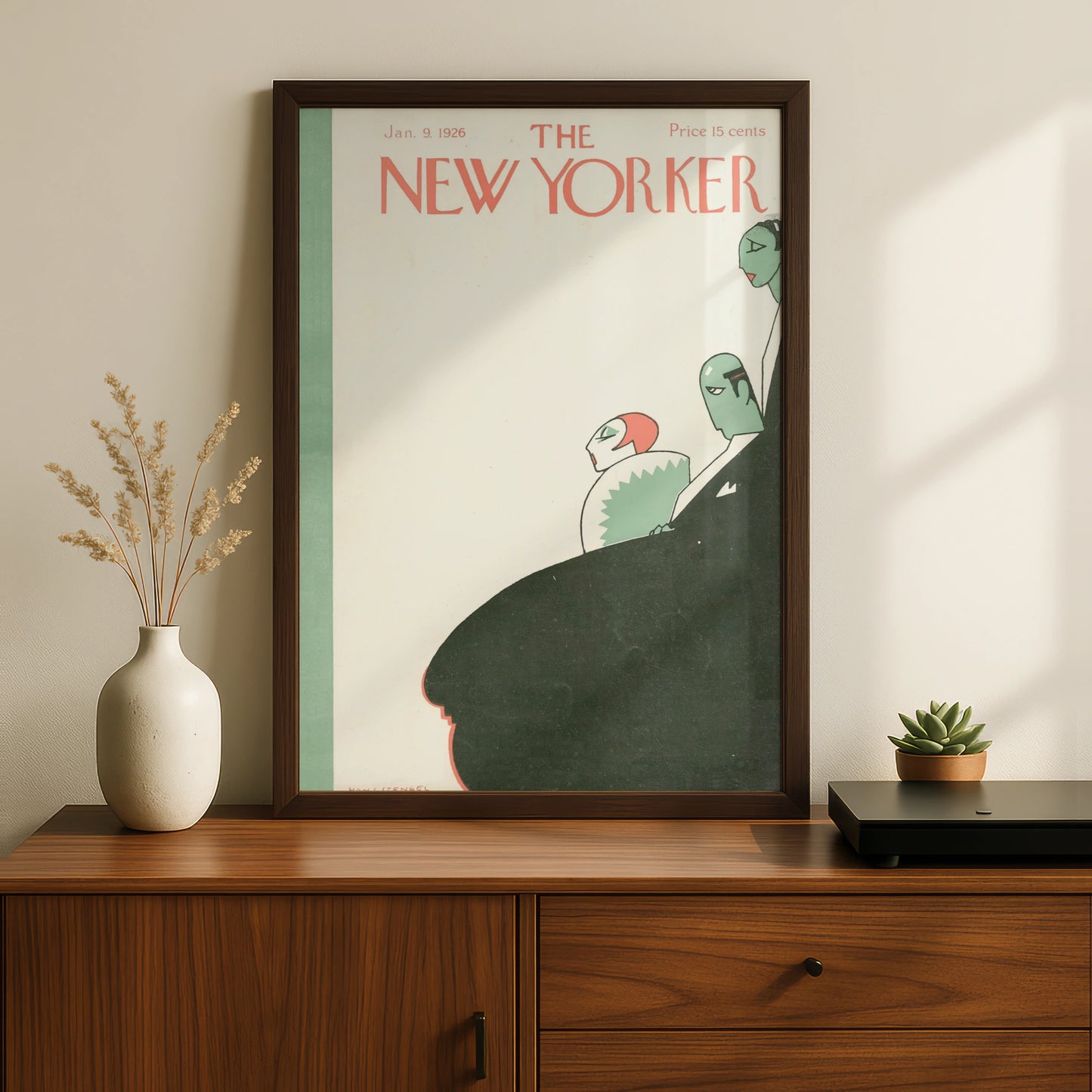 The New Yorker January 1926 Cover Art Poster, Vintage Art Deco Theatre Wall Art Print