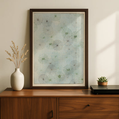 Japanese Botanical Print, Vintage Bijutsukai 1901, Woodblock Wall Art, Japandi Poster – A5 Black frame