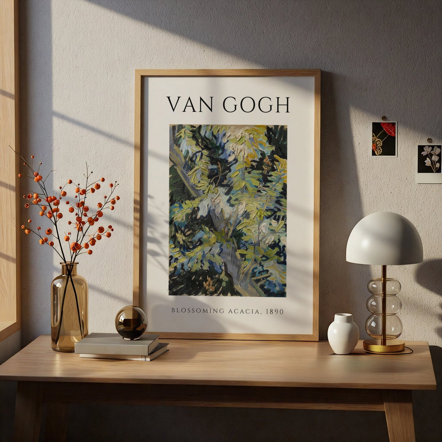 Van Gogh Blossoming Acacia 1890 Wall Art Print | Green Blue Botanical Poster – product image 5