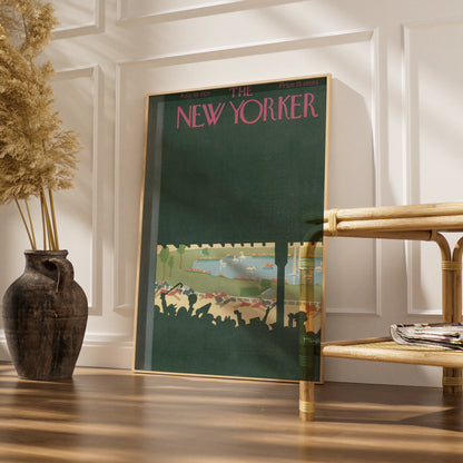 New Yorker 1929 Horse Racing Cover Poster, Vintage Art Deco Wall Art Print