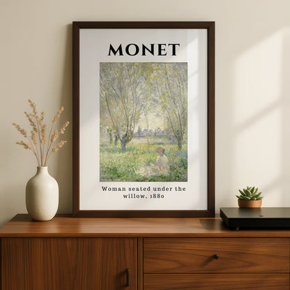Monet Woman Seated Under the Willow 1880 Impressionist Wall Art Print Poster – product image 2