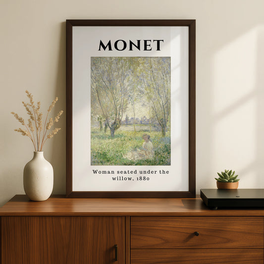 Monet Woman Seated Under the Willow 1880 Impressionist Wall Art Print Poster – product image 2