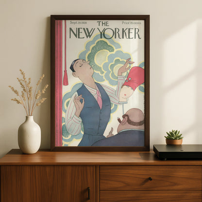 The New Yorker September 1928 Cover Art Poster, Art Deco Vintage Magazine Wall Art
