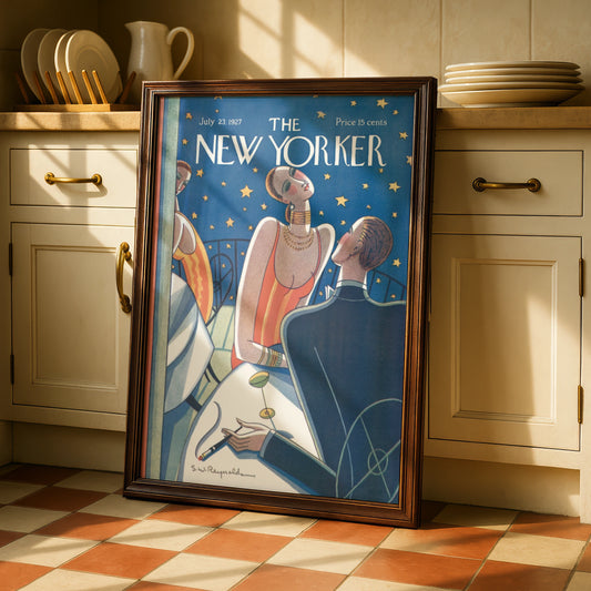 The New Yorker 1927 Art Deco Poster, Roaring Twenties Wall Art, Vintage Magazine Cover Print