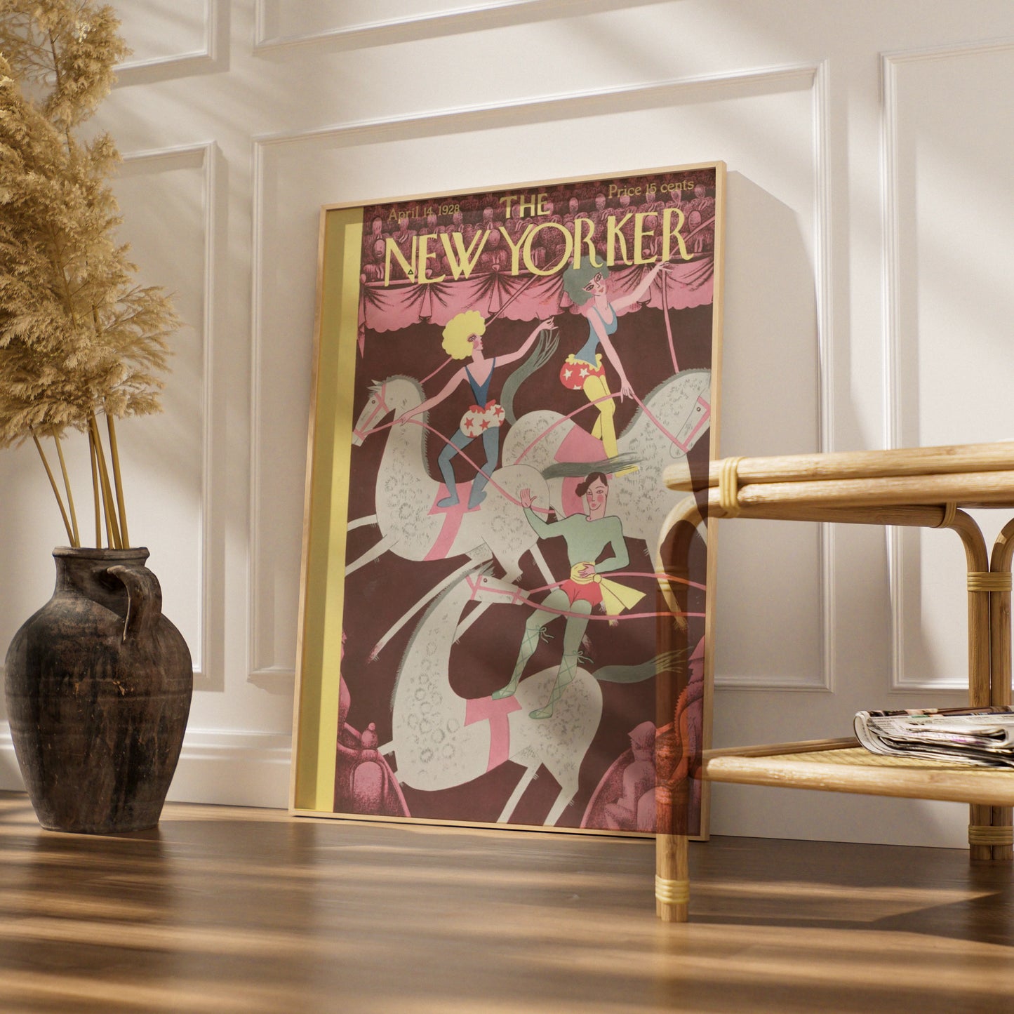 The New Yorker Circus Poster, April 1928 Vintage Cover Art, Acrobat Horse Print