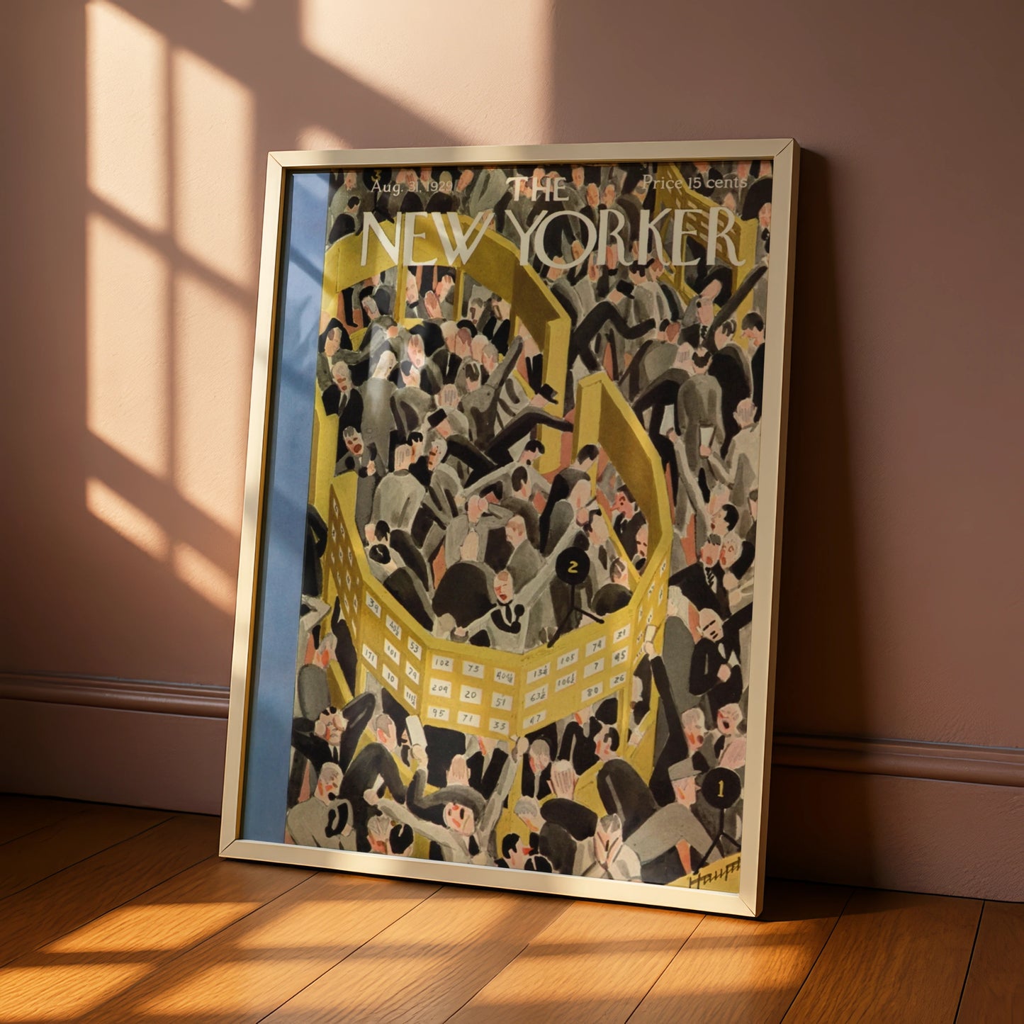 New Yorker 1929 Stock Exchange Poster, Vintage Wall Art, Retro Magazine Cover Print