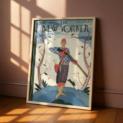 The New Yorker October 1926 Hunter Cover Poster, Vintage Art Deco Wall Art Print
