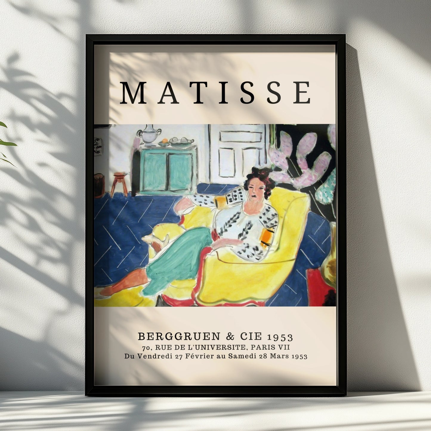 Colourful Woman on Sofa Wall Art Print, Vintage Modernist Living Room Poster – product image 6