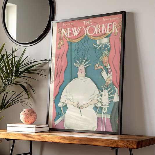 The New Yorker 1927 Cover Poster, Vintage Hair Salon Art, Art Deco Wall Print