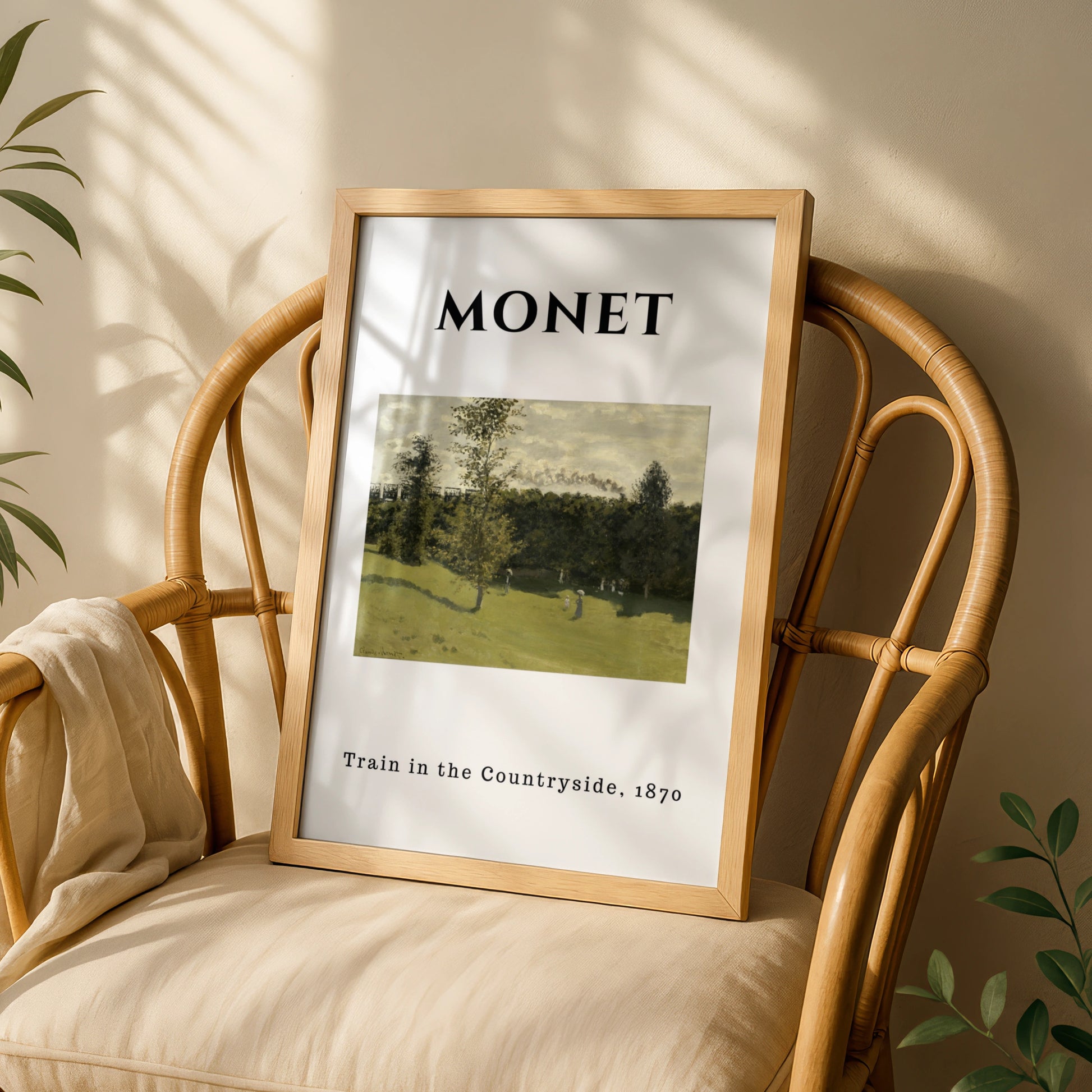 Monet Train in the Countryside 1870 Wall Art Print | Impressionist Vintage Poster – product image 3