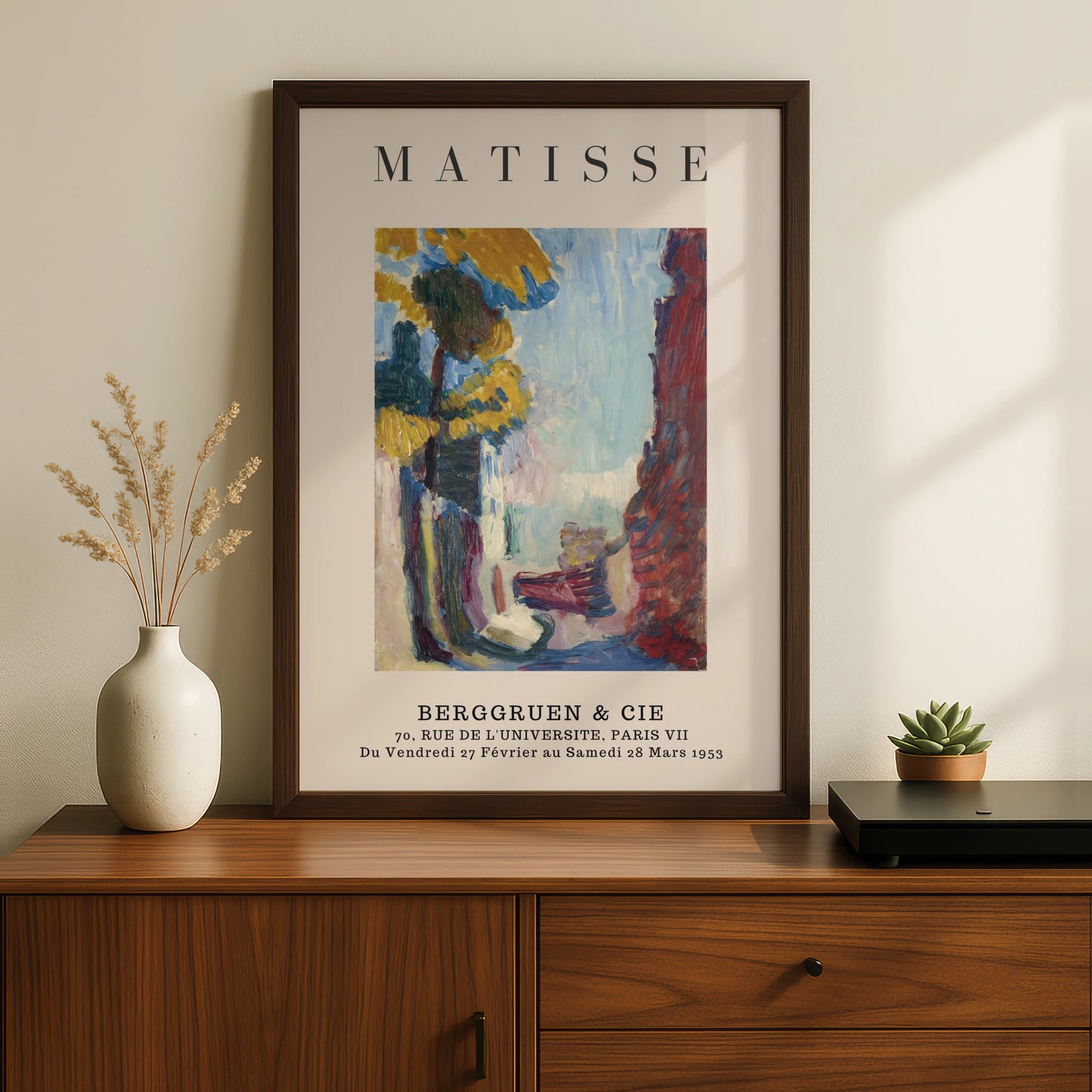 Colourful Street Scene Wall Art Print, Vintage Modernist Gallery Poster – product image 2