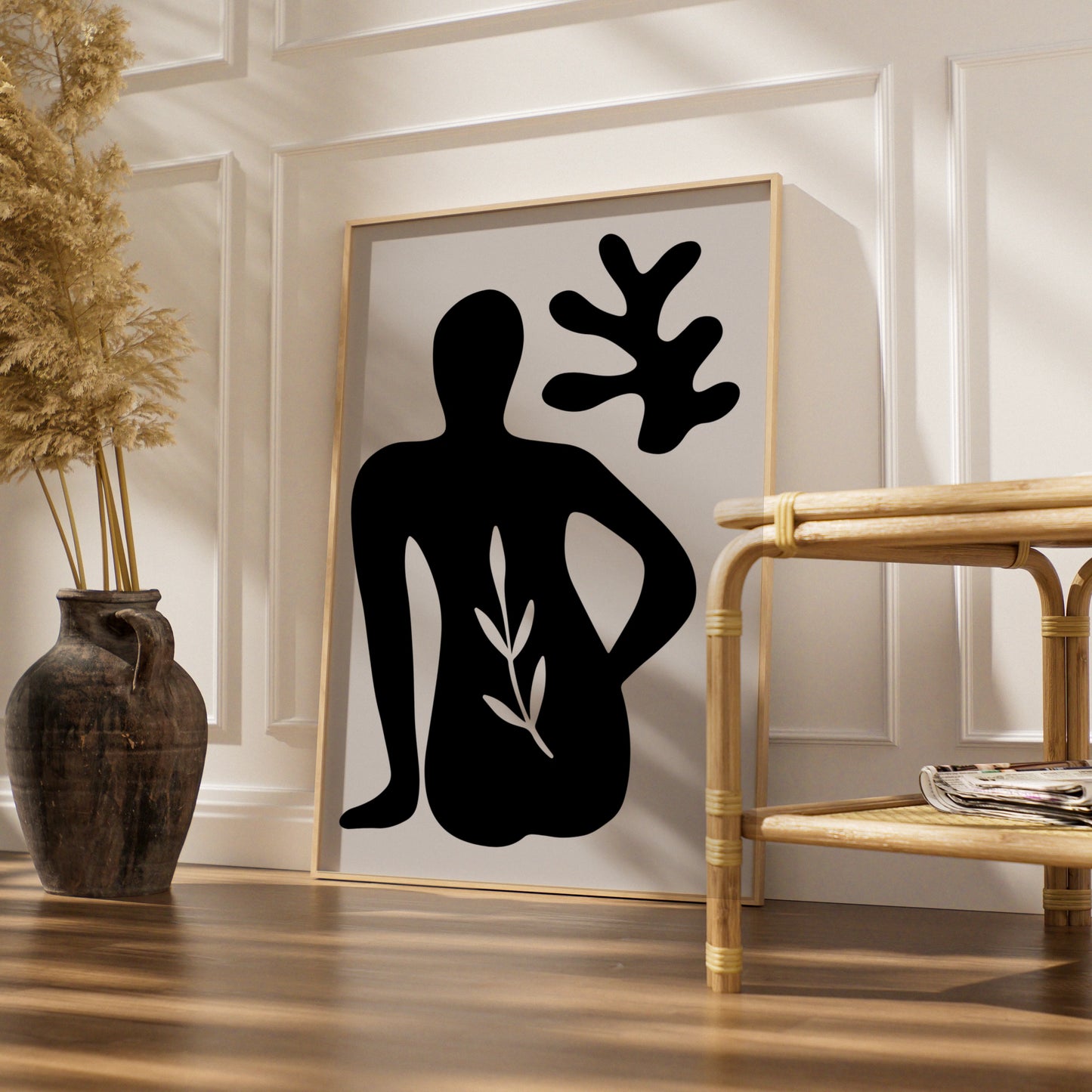 Henri Matisse Black Figure Poster, Abstract Silhouette Wall Art, Noir Botanical Print