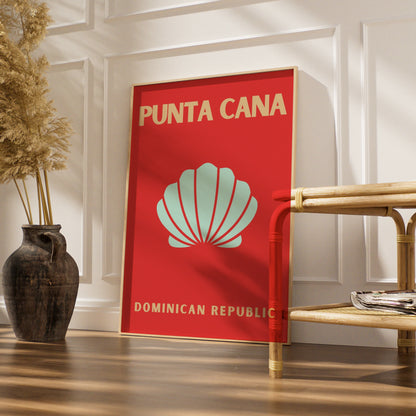 Punta Cana Travel Poster Dominican Republic Wall Art, Retro Beach Print, Caribbean