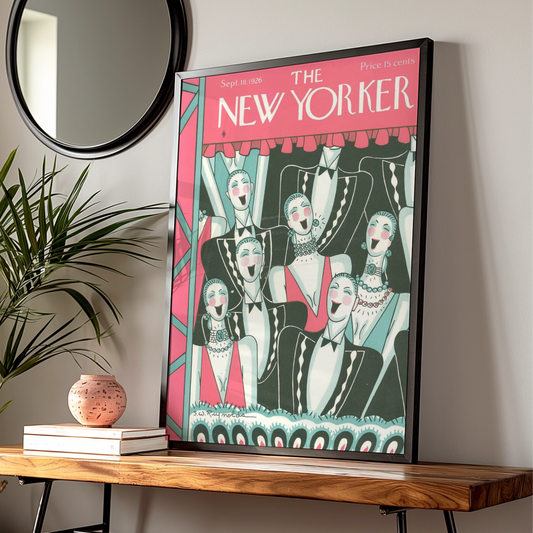 The New Yorker 1926 Cover Poster, Art Deco Theatre Print, Vintage Jazz Age Wall Art
