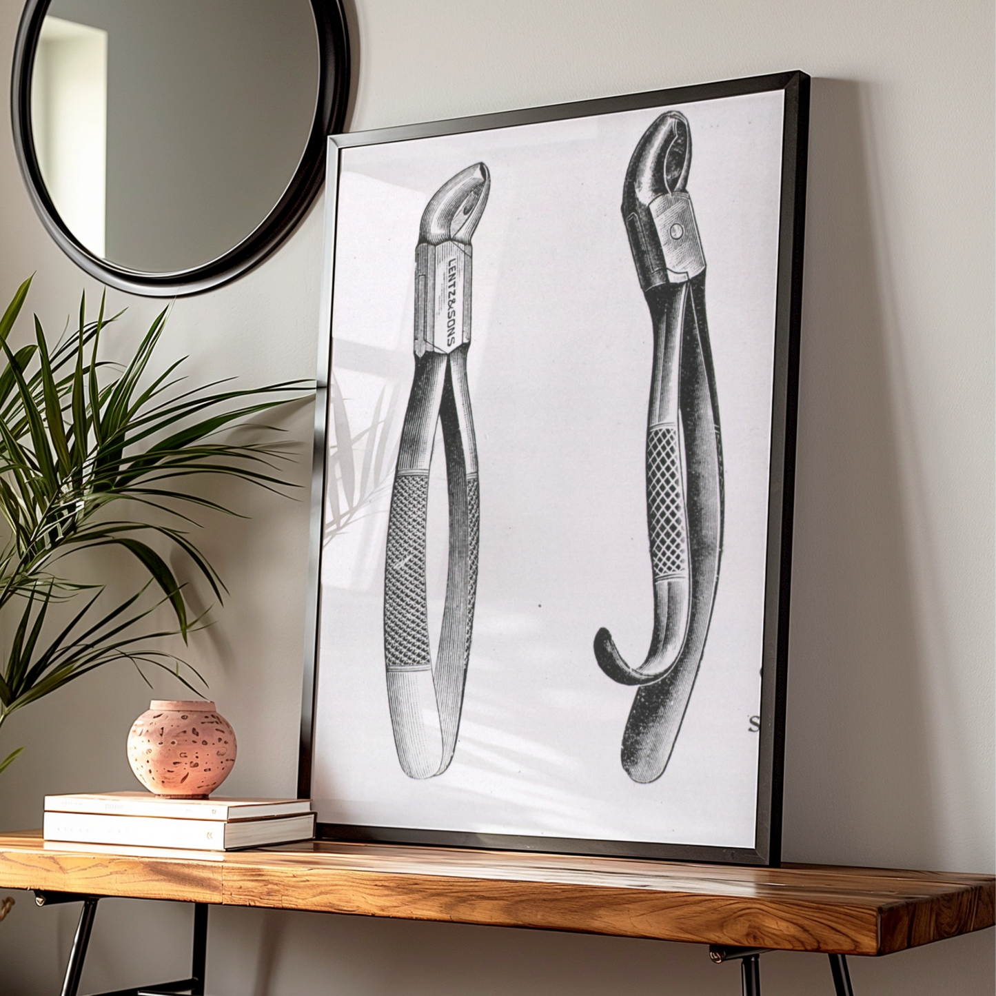 Vintage Dental Forceps Print, Antique Dentist Tool Poster, Victorian Medical Wall Art