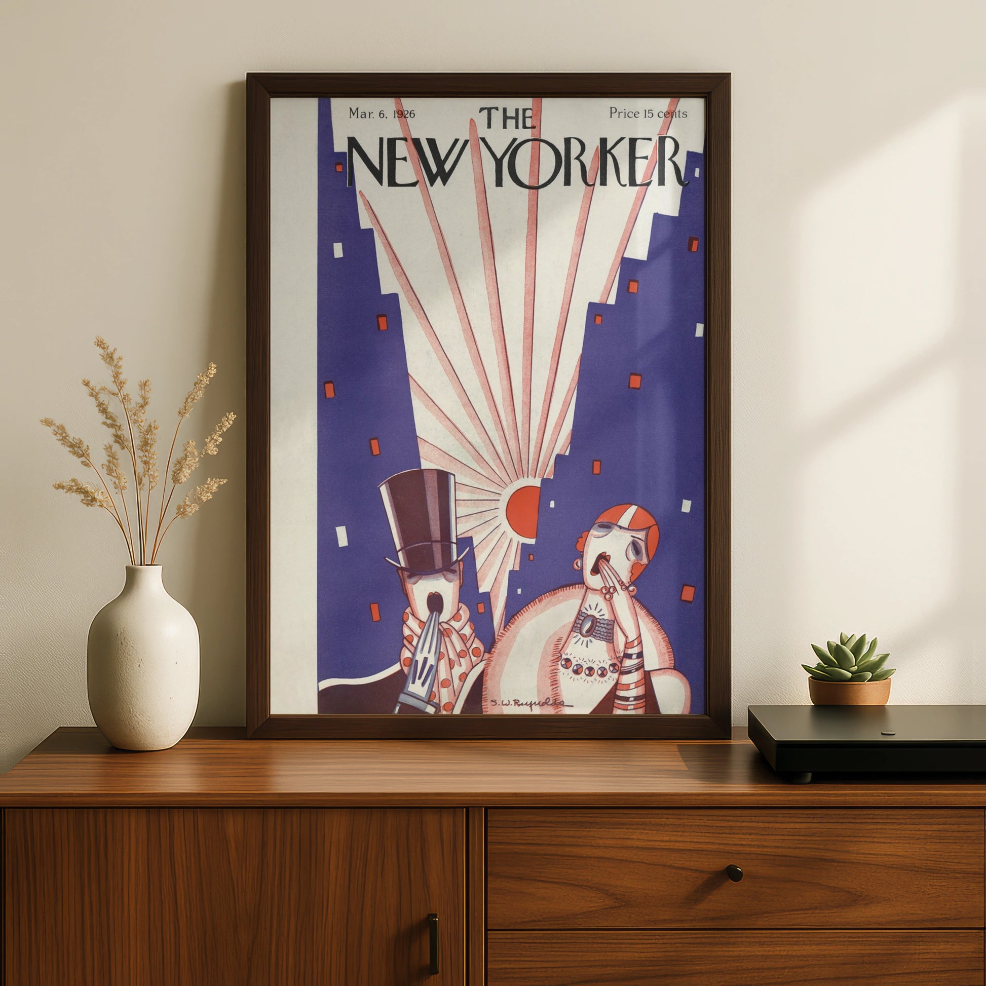 The New Yorker March 1926 Cover Poster, Art Deco Vintage Magazine Wall Art Print