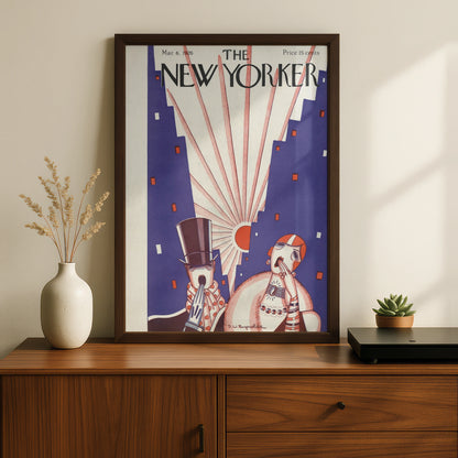 The New Yorker March 1926 Cover Poster, Art Deco Vintage Magazine Wall Art Print
